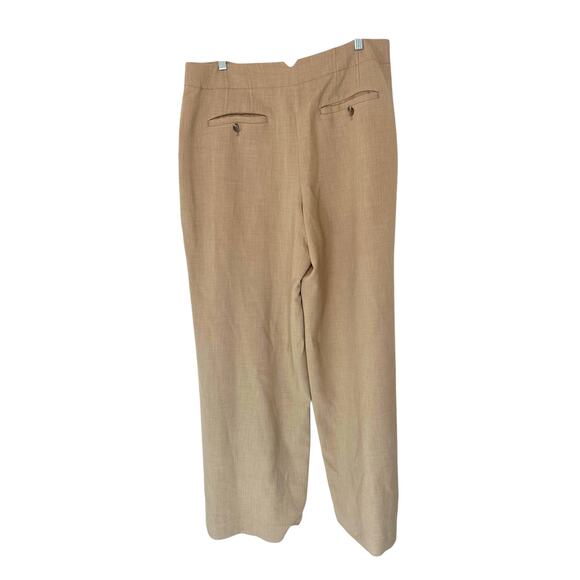 Anthropologie Maeve Tan Office Career High Waisted Wide Leg Dress Pants Size 14 - Picture 8 of 11